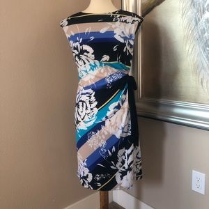 Beautiful Sleeveless Elegant Floral Side Tie Dress